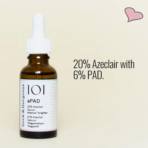 Vista 4 de Geek & Gorgeous - aPAD - Suero calmante de ácido azelaico, contra el enrojecimiento, para todo tipo de pieles y también para pieles sensibles, 1 oz