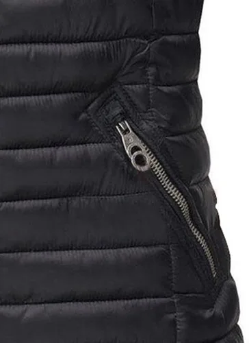 Vista 3 de OSMUAL Chaqueta acolchada para mujer, chaleco de invierno acolchado, ligero, cálido, abrigo con capucha