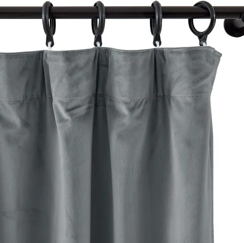 Vista 91 de cololeaf Panel de cortinas opacas de terciopelo con forro para cine en casa, cortina de ganchos planos para barra transversal o pista, 100 pulgadas