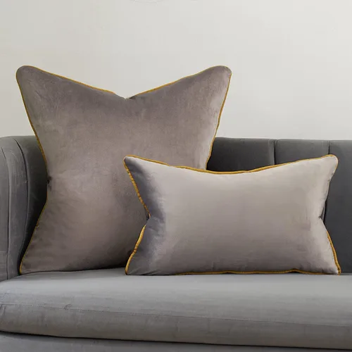 Vista 6 de Avigers - Funda de cojín cuadrada de 50 x 50 cm, diseño sólido gris, funda de cojín moderna de lujo para sofá, sala de estar, dormitorio y auto, 20