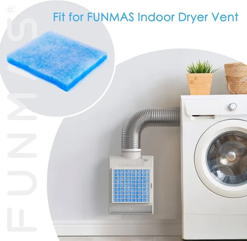 Vista 2 de FUNMAS Paquete de 10 filtros de repuesto para ventilación de secadora interior FUNMAS
