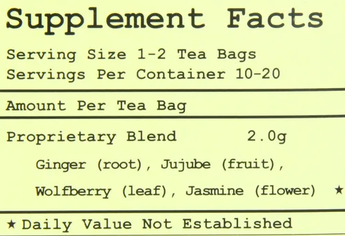 Vista 5 de Health King Té de hierbas de jengibre, bolsitas de té, caja de 20
