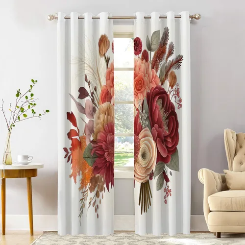 Vista 13 de Shrahala Beach Scenery Blackout Curtain Tiers, Coastal Landscape Kitchen Valance Light Blocking Tier Drapes with Rod Pocket, 2 Pack 26 X 24 in Blue1