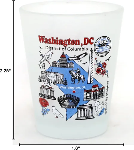 Vista 2 de Washington DC US States Series - Vaso de chupito