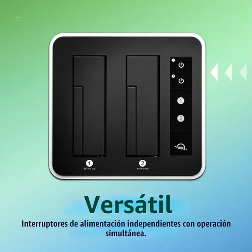 Vista 4 de OWC Drive Dock USB 10Gb/s Dual Bay SATA/U.2 NVMe Solución