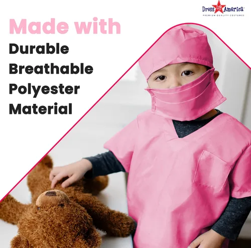 Vista 5 de Dress Up America Doctor Scrubs Para Niños - Disfraz de médico y enfermera para niños