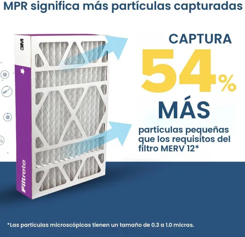Vista 4 de Filtrete - Filtro de aire para horno y aire acondicionado de 16 x 20 x 4 pulgadas, MPR 1550, MERV 12, se adapta a Lennox y Honeywell, filtro