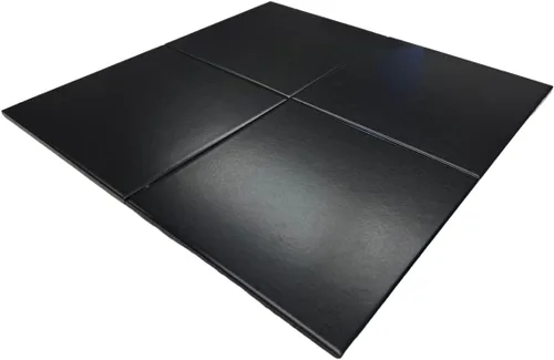 Vista 5 de Tenedos Azulejo de porcelana negro mate de 8 x 8 para uso en suelos y paredes, caja de 4 azulejos que cubren 1.7 pies cuadrados, ideal para paredes