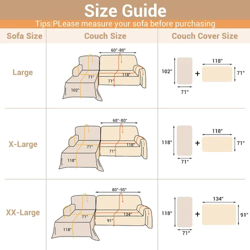 Vista 6 de MYSKY HOME Fundas de sofá seccional, funda para sofá, 2 piezas de funda de sofá en forma de L, funda deslizante para sofá de 2-3 cojines, manta