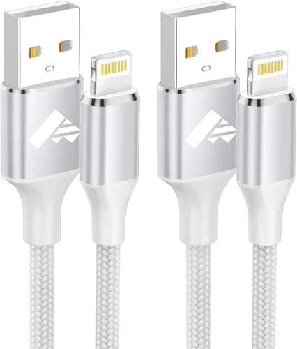 Vista 12 de Aioneus Cable Lightning corto de 1 pie, 2 unidades, [Certificado por Apple] Cable para iPhone de 1 pie de carga rápida de nailon trenzado de 12