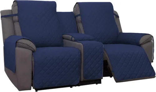 Vista 8 de PureFit Funda de Sofá de Dos Plazas Reclinable Reversible Resistente al Agua - Protector de Muebles Antideslizante para Reclinable de 2 Asientos