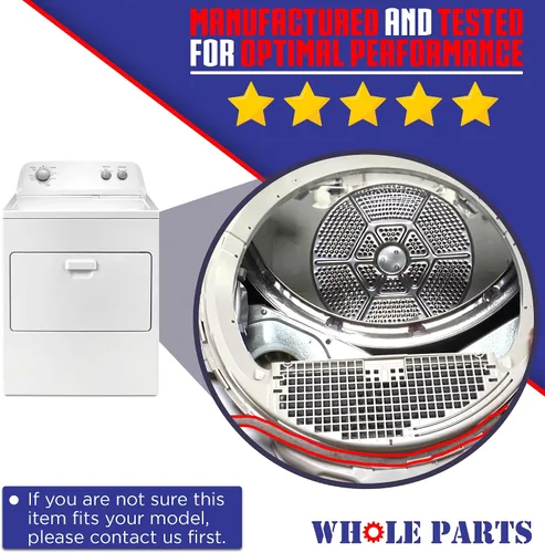 Vista 3 de Whole Parts Sello de fieltro inferior delantero del tambor de la secadora Parte # WE09X10014 - Reemplazo y compatible con algunos secadores Hotpoint