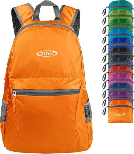 Vista 23 de G4Free Mochila plegable ligera de 20L para viajes, senderismo, mochila plegable para hombres y mujeres