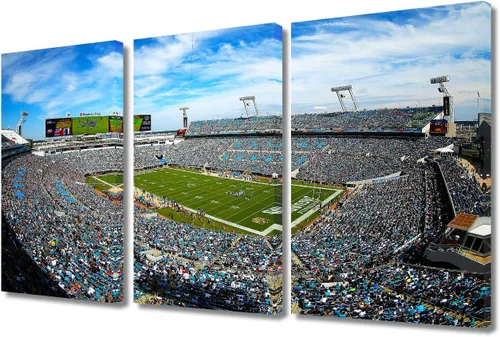 Vista 68 de TUMOVO MetLife Stadium - Decoración de pared de Nueva York, 3 piezas, lienzo, arte de pared para decoración del hogar, juegos de fútbol americano