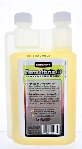 Vista 2 de GORDON'S Permethrin 10 Spray para Ganado e Instalaciones, 1 Cuarto de Galón, 9291082