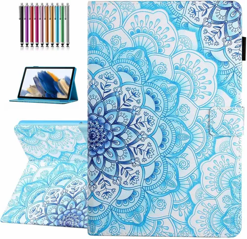 Vista 8 de Funda para Samsung Galaxy Tab A8 de 10.5 pulgadas modelo 2022 (SM-X200/X205/X207), función de encendido y apagado automático, cubierta plegable