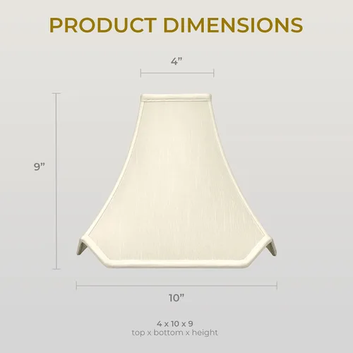Vista 6 de Royal Designs Pagoda Basic - Pantalla para lámpara, color beige, 4 x 10 x 9 pulgadas