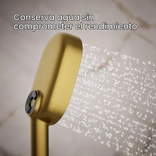 Vista 4 de Kohler 26284-2MB Statement Ducha de mano oblonga de tres funciones, 2.5 gpm, latón moderno cepillado vibrante