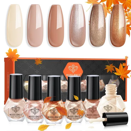 Vista 13 de modelones Esmalte de uñas, capa base 3 en uno, 0.5 onzas líquidas, fortalecedor de uñas transparente, secado rápido, larga duración, brillo