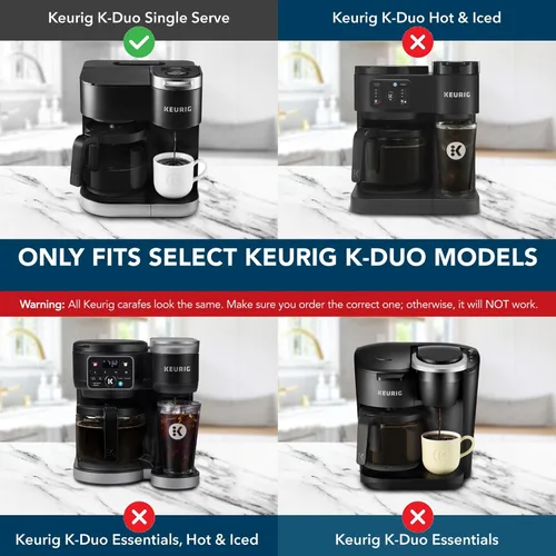 Vista 9 de Solo reemplazo de jarra de 12 tazas Compatible con Keurig K Duo de una sola porción Modelo 5100 No será compatible con la cafetera Keurig K Duo