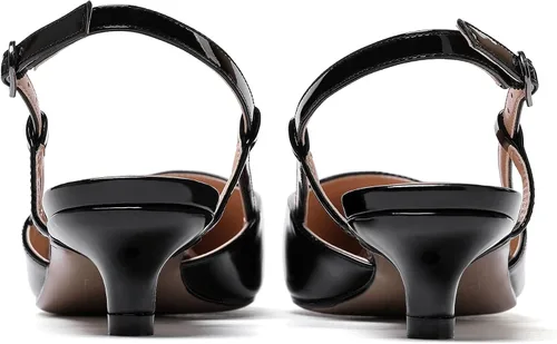 Vista 4 de WAYDERNS Zapatos de tacón bajo con correa de tobillo y puntera puntiaguda para mujer, 1.5 pulgadas