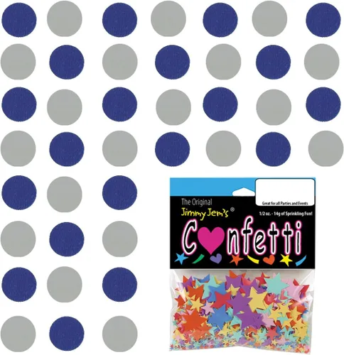 Vista 153 de Confetti Circle 1/4" Negro, Azul Marino Combo - 2 bolsas de media onza (1 oz) (8550/9971)