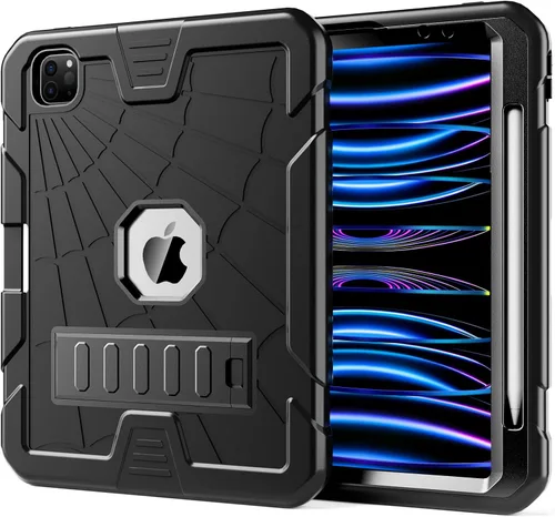 Vista 11 de TSQQST Funda para iPad Pro de 11 pulgadas Funda M4 5ª generación 2024, iPad Pro 11 Funda con soporte para lápiz + soporte, funda protectora