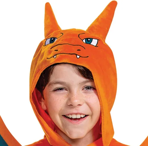 Vista 3 de Disfraz de Pokemon Charizard Deluxe para niños Como se muestra