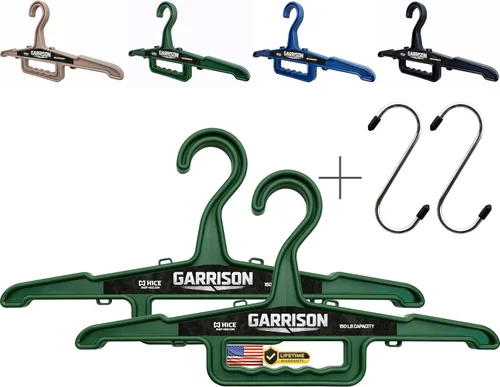 Vista 10 de HICE - Garrison - Percha resistente Percha original resistente para ropa y equipos Capacidad de carga de 150 libras Resina duradera de alto