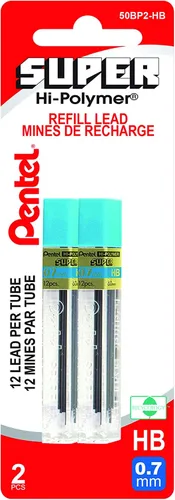 Vista 16 de Pentel Super Hi-Polymer repuesto de mina, 3/100 pulgadas, Gris