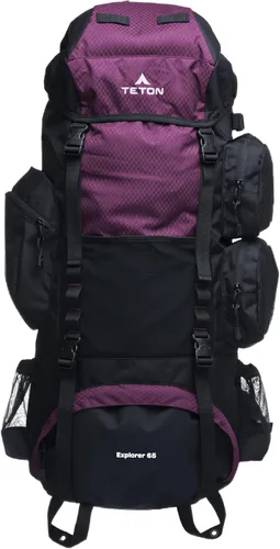 Vista 12 de Teton Explorer 75L Mochila con marco interno para senderismo, camping, mochileros, cubierta de lluvia incluida
