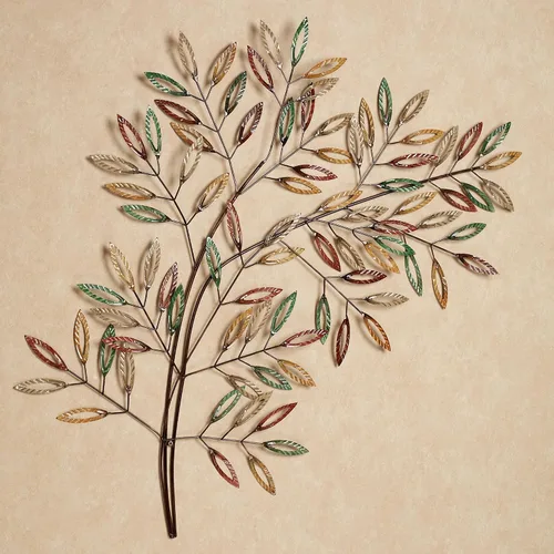 Vista 2 de Touch of Class Arte de pared de metal con árbol frondoso Multi Earth