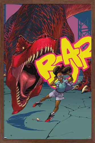 Vista 17 de Trends International Marvel Moon Girl & Devil Dinosaur - Póster de pared de rugido, 22.4 pulgadas de largo x 14.7 pulgadas, versión enmarcada
