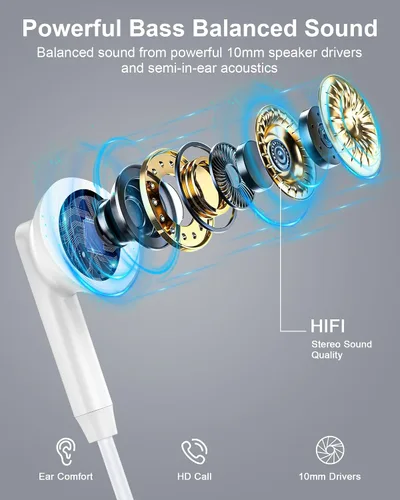 Vista 8 de Auriculares con cable para iPhone 18 17e 17 Pro Max 17Pro Air Pods 16e 16