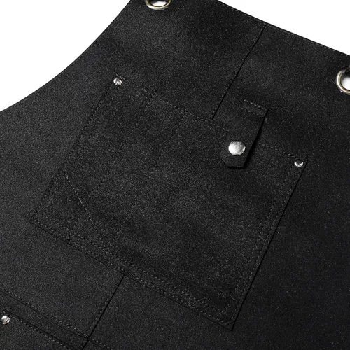 Vista 6 de Delantal funcional de múltiples bolsillos retardante e impermeable para carpintería al aire libre, electricista, parrilla, cocina, unisex