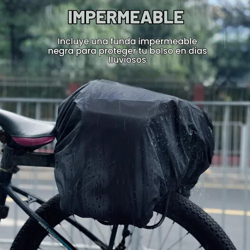 Vista 6 de Bolsa Trasera para Bicicleta, Bolsa de Maletero de Bicicleta de 20L PVC Impermeable para Bicicletas de Carretera y de Montaña, Bolsa Multifuncional
