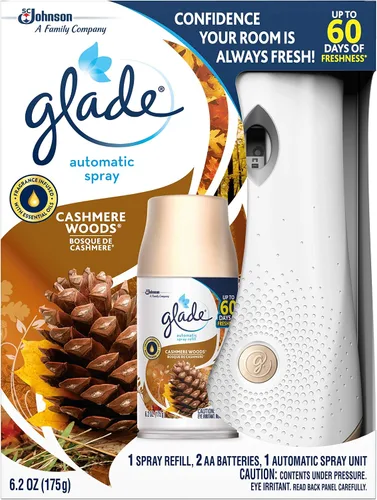 Vista 2 de Glade Kit de iniciación de ambientador de aire automático Cashmere Woods 6.2 onzas líquidas