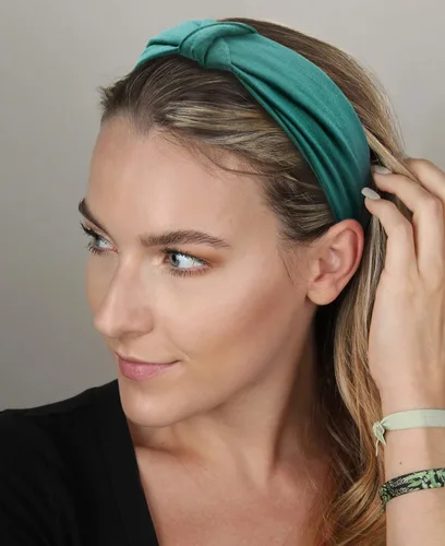 Vista 4 de Diadema Tobeffect para mujer, turbante de estilo bohemio africano, con nudos anchos, accesorios para el cabello Diademas 1