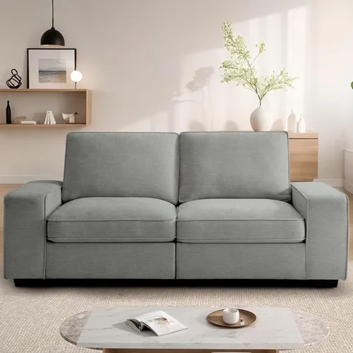 Vista 16 de TEKAMON - Sofá modular de 73" con almacenamiento en el asiento, sofá biplaza moderno de tela de chenilla para sala de estar, oficina, apartamento