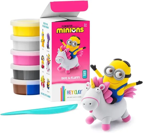 Vista 13 de HEY CLAY Minions - Arcilla de modelado de secado al aire colorida para niños - Kits de manualidades para niños de 4 a 8 años - Juguetes de Minions