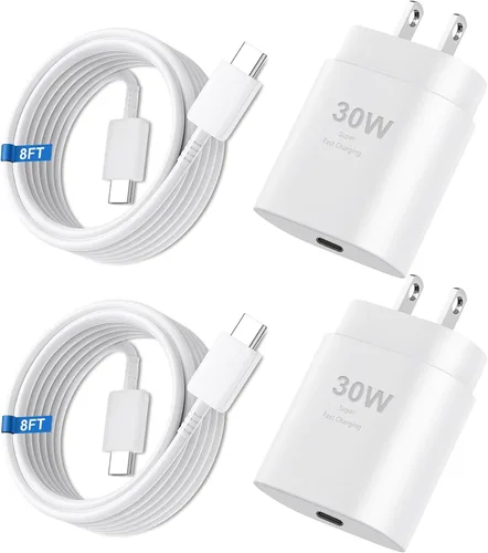 Vista 10 de Cargador de carga rápida para iPhone 18, 17, 16, 15, cargador USB C de 30 W Blanco-30W
