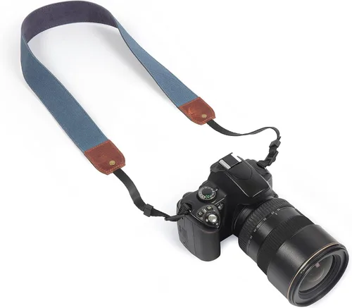 Vista 9 de MegaGear Genuine Leather Camera Strap - Adjustable Shoulder Neck Strap for DSLR SLR Cameras - Durable, Secure, Universal - Beige