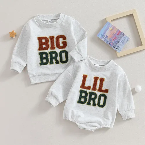 Vista 7 de Sudadera de manga larga para bebé niña, cuello redondo, suéter a juego, ropa de otoño e invierno