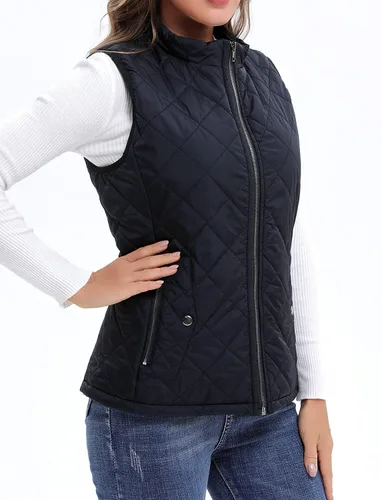Vista 3 de Argstar Chaleco acolchado ligero con bolsillos con cremallera (XS-2XL)