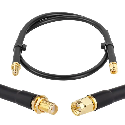 Vista 9 de XRDS -RF Cable SMA de 1 pie, cable de extensión SMA con conector SMA macho a SMA hembra de 50 ohmios KMR240 cable coaxial SMA de baja pérdida