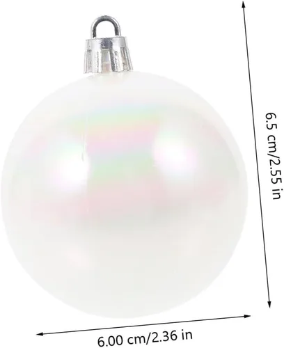 Vista 7 de BESPORTBLE 12 adornos de bola de Navidad para árbol, esferas colgantes decorativas, inastillables, decoración de árbol de Navidad para fiestas