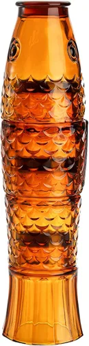Vista 8 de Juego de 4 vasos para beber con diseño de pez Koi, vasos de ámbar apilables, vasos para bebidas, vasos de jugo, vasos de agua potable, cristalería