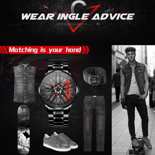 Vista 5 de Relojes de coche para hombre, resistente al agua, de acero inoxidable, de cuarzo japonés