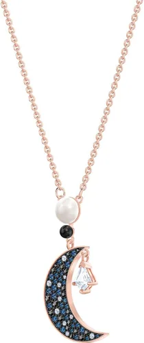Vista 2 de Collar con colgante de cristal de Swarovski, chapado en oro rosa, con símbolo auténtico.