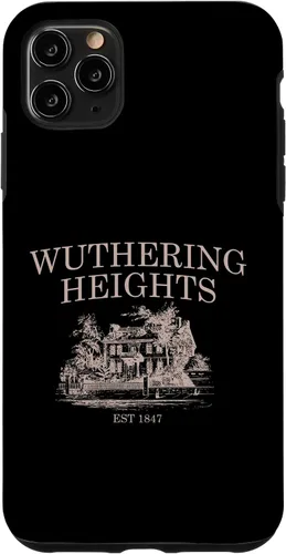 Vista 11 de iPhone 14 Cumbres borrascosas, Catherine Earnshaw y Heathcliff, funda Bronte